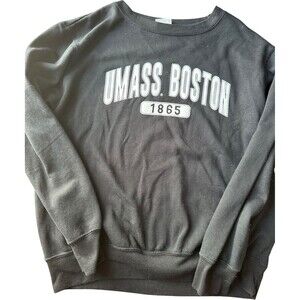 Campus UNiTED UMass Boston 1865 Black Crewneck Sweatshirt, Men's M